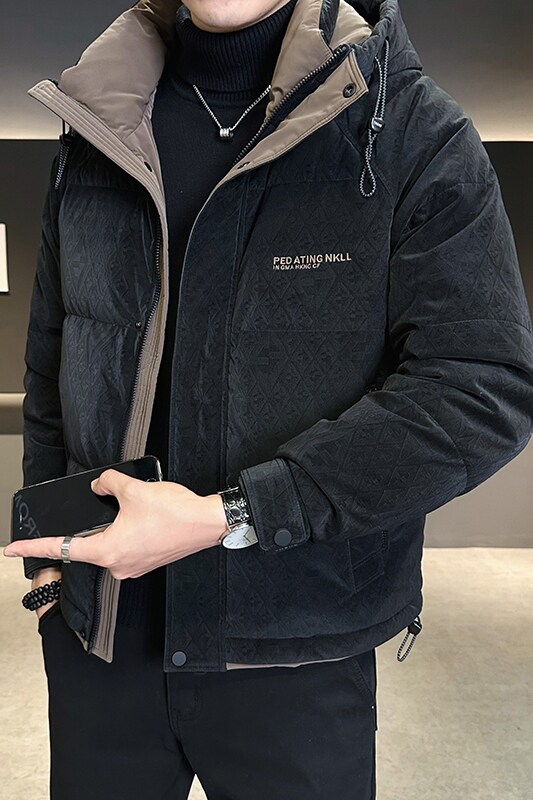 2025冬主推男微宽松连帽撞色立体皮羽绒A230-88221-P225(控325）,男装卫衣,电商A230