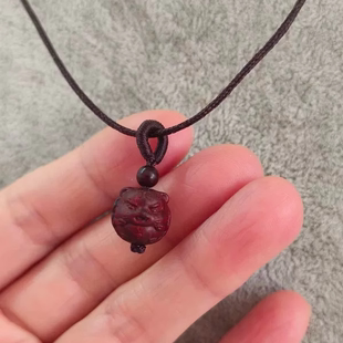 小叶紫檀木生肖属相坠锁骨项链男女精致简单生动孩子宝宝学生成人