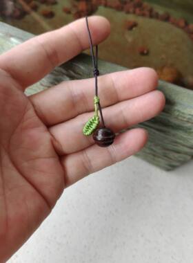 印度小叶紫檀天然檀木铃铛手机链