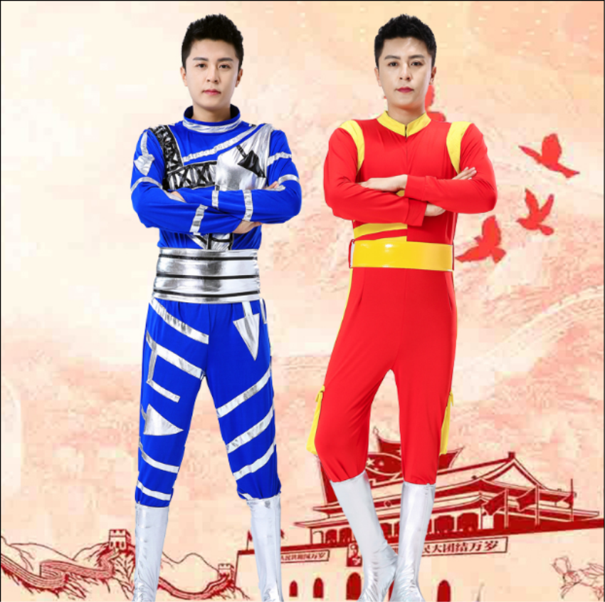 时尚男女军旅表演服奋斗舞蹈服军装消防服长袖兵服演出服舞台工装