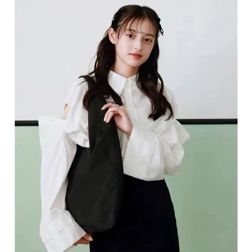 日杂附录包包 黑色单肩包购物袋托特包 女生百搭腋下包手提收纳包