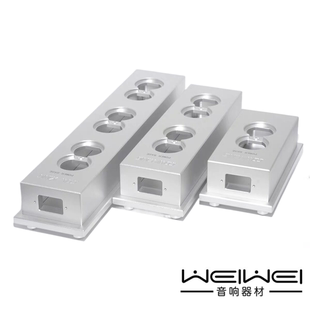 接线板铝合金外壳 美标电源插座 COW KING铝合金镂空发烧音响排插