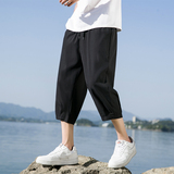 七分裤男士短裤夏季冰丝潮流直筒大码运动休闲八分中裤子K970P17，男装牛仔裤，四季星座303A