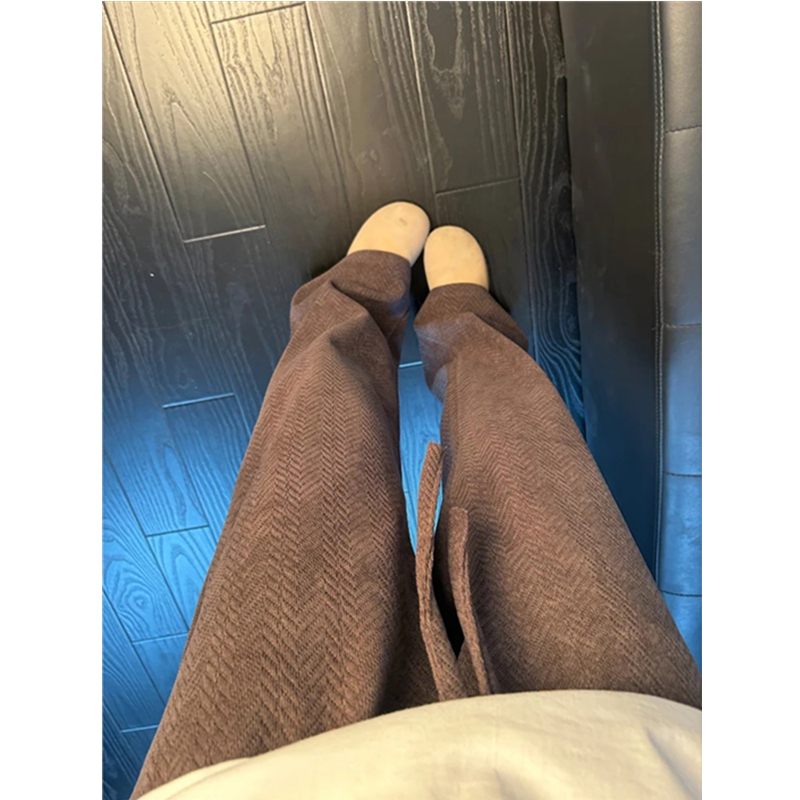 网图慎用~抖音男士休闲裤阔腿裤直筒裤人字纹男装长裤K5779，男装休闲裤，四季星座303A