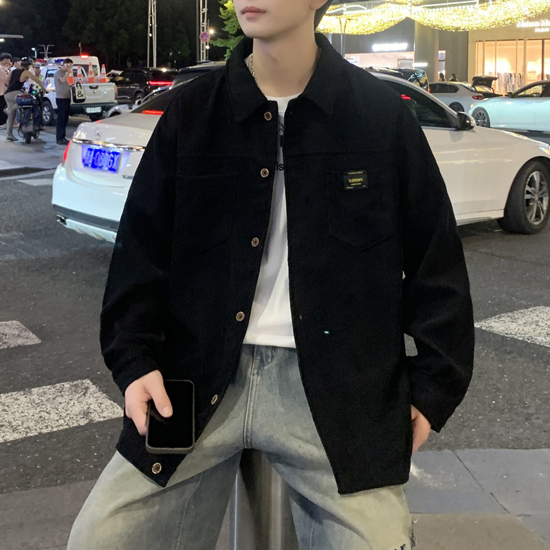 灯芯绒衬衫男秋冬加绒加厚宽松美式潮流外套JK2022常规30加绒40,男装夹克,四季星座303A
