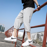 七分裤男士短裤夏季冰丝潮流直筒大码运动休闲八分中裤子K970P17，男装牛仔裤，四季星座303A