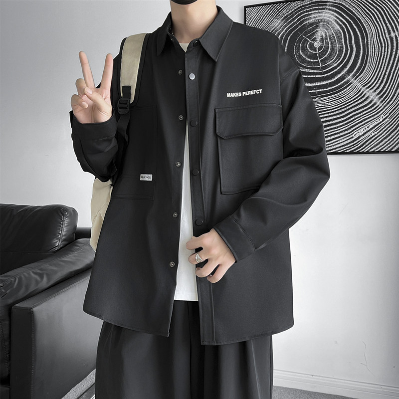JK2025男士外套衬衫长袖衬衣春秋冬装夹克工装上衣服常规30加厚40,男装夹克,四季星座303A