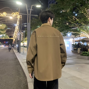JK2025男士外套衬衫长袖衬衣春秋冬装夹克工装上衣服常规30加厚40图片