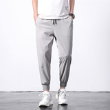 夏季男休闲裤薄款韩版修身运动长裤子冰丝小脚松紧腰裤K022，女装休闲裤，四季星座303A