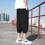 七分裤男夏季薄款冰丝宽松大码运动休闲短裤高街ins潮流K970P17，男装牛仔裤，四季星座303A