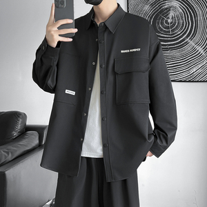 JK2025男士外套衬衫长袖衬衣春秋冬装夹克工装上衣服常规30加厚40图片
