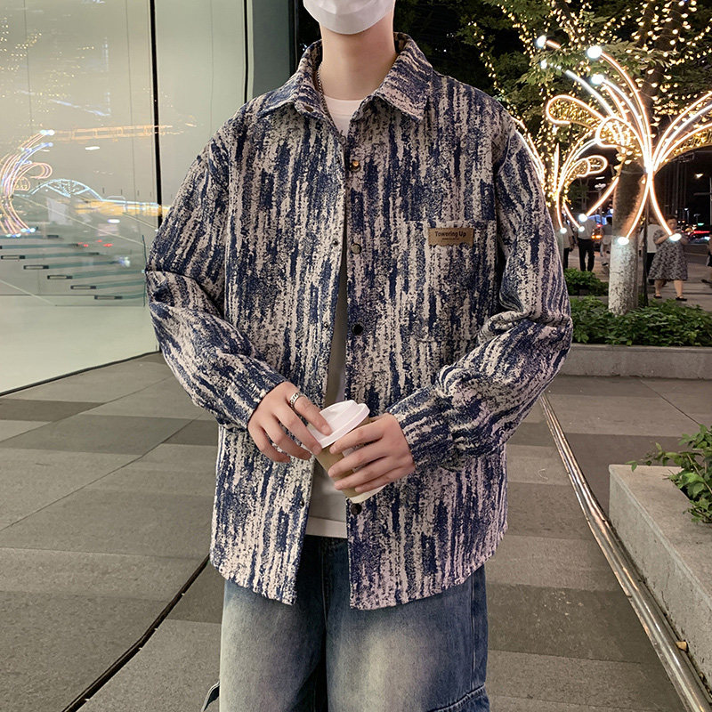 抖音春秋夹克外套小香风男大码银潮流男装外套JK2024,男装夹克,四季星座303A