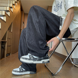 2025夏季港风垂感舒适休闲裤男潮流大码直筒裤K1346P25，男装休闲裤，四季星座303A