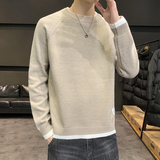 MY8002男毛衣秋冬季潮流针织衫青少年加绒加厚羊毛衫常规37加绒47，男装针织衫/毛衣，四季星座303A