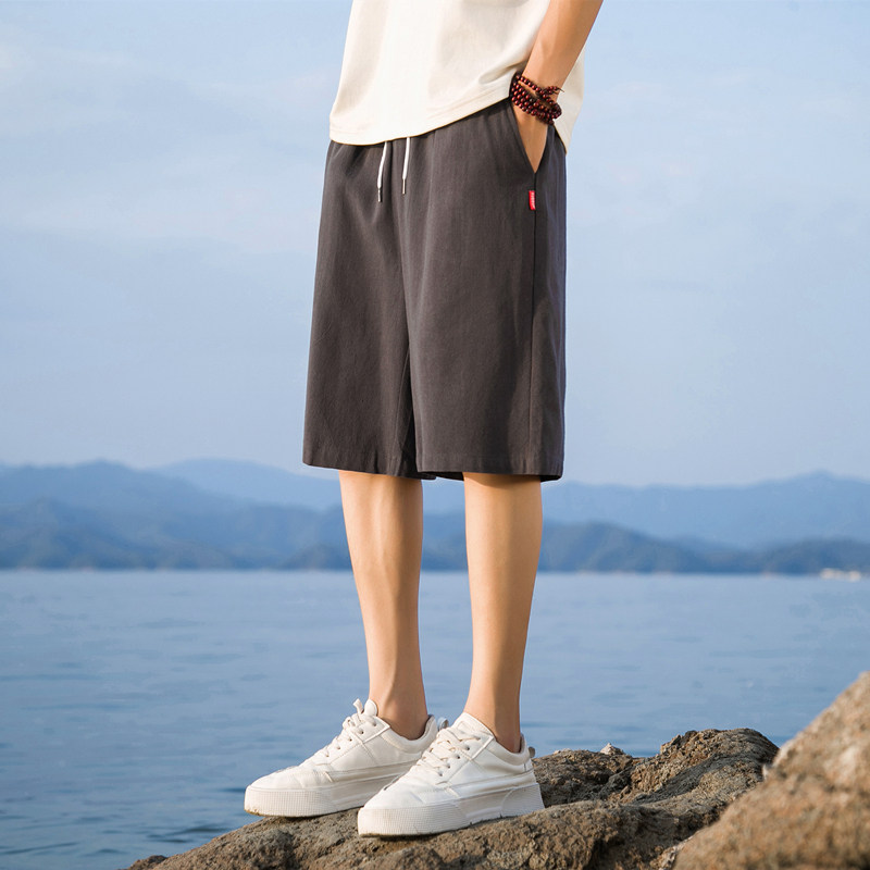 新中式亚麻裤子夏季轻薄透气男士短裤棉麻休闲裤风男装K600,男装牛仔裤,四季星座303A