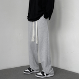 编织绳休闲裤男大码运动卫裤直筒宽松阔腿裤高街ins潮裤子K28，男装休闲裤，四季星座303A