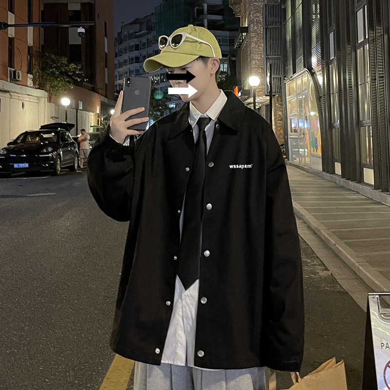 美式棒球服春秋新款ins大码宽松男休闲夹克JK2021常规P32加绒P42,男装夹克,四季星座303A