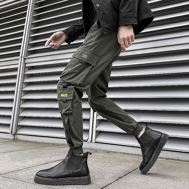 2026春款男休闲裤束脚裤运动裤哈伦裤子九分裤工装长裤K15-P25,男装工装外套,四季星座303A
