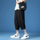 七分裤男士短裤夏季冰丝潮流直筒大码运动休闲八分中裤子K970P17，男装牛仔裤，四季星座303A