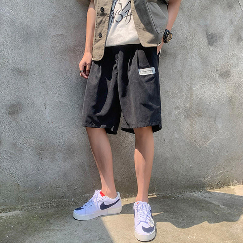 夏季男士五分休闲短裤加肥加大码潮胖子宽松裤子运动直筒港风K179,男装休闲裤,四季星座303A