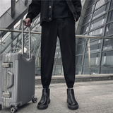 潮男装秋冬休闲裤九分裤束脚裤社会精神小伙西裤子哈伦K254P25，男装西裤，四季星座303A