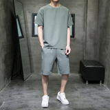 夏季棉麻T恤冰丝短裤套装T恤T11-P18短裤K11-P18套装A11-P36，男装牛仔裤，四季星座303A