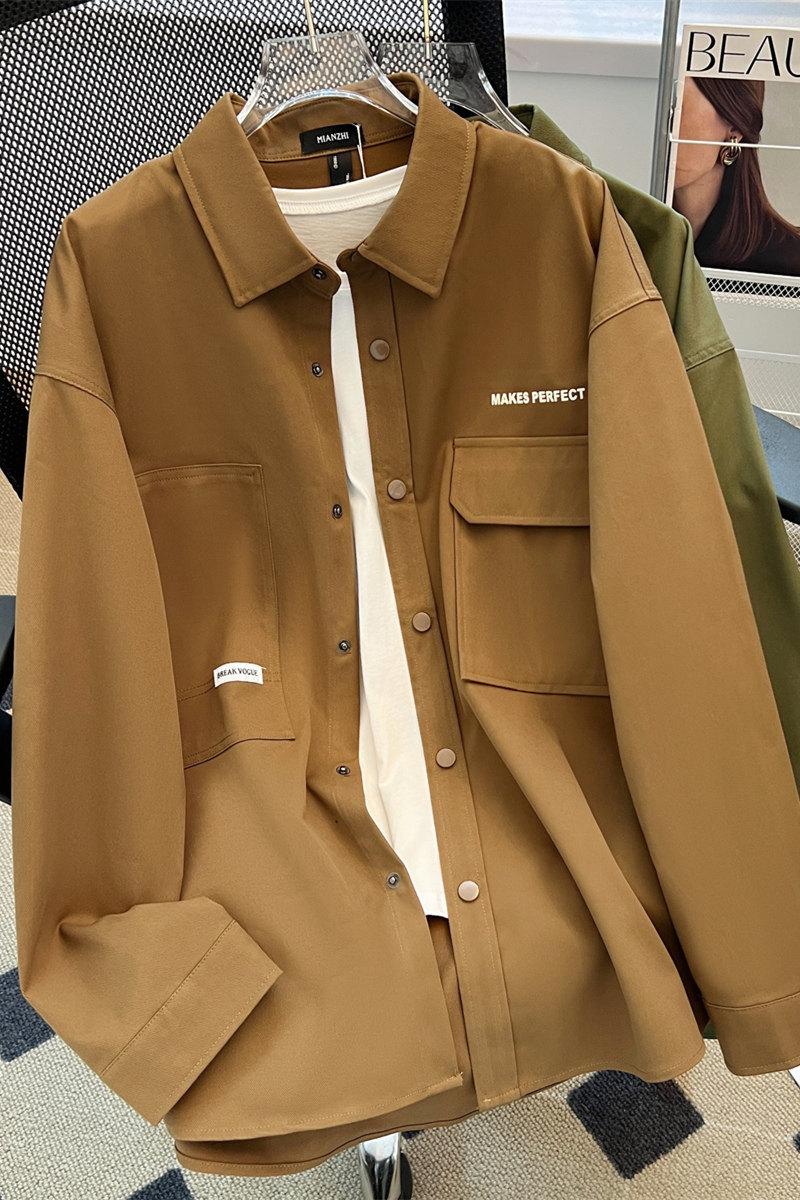 JK2025男士外套衬衫长袖衬衣春秋冬装夹克工装上衣服常规30加厚40,男装夹克,四季星座303A