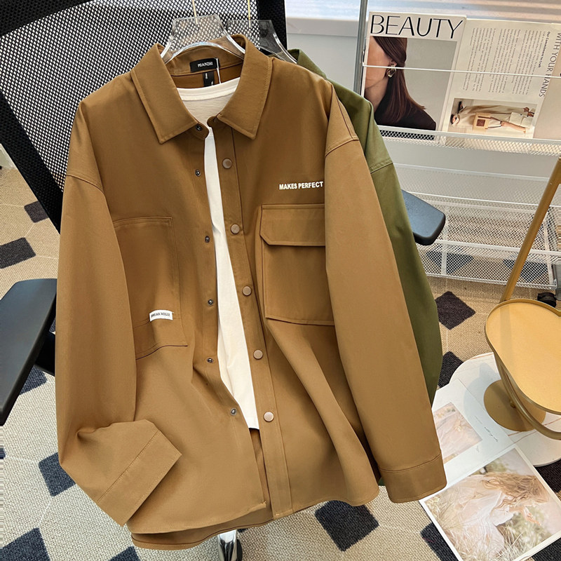 JK2025男士外套衬衫长袖衬衣春秋冬装夹克工装上衣服常规30加厚40,男装夹克,四季星座303A