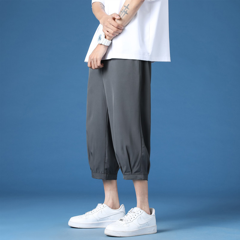 七分裤男士短裤夏季冰丝潮流直筒大码运动休闲八分中裤子K970P17,男装牛仔裤,四季星座303A