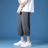 七分裤男士短裤夏季冰丝潮流直筒大码运动休闲八分中裤子K970P17，男装牛仔裤，四季星座303A