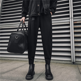 潮男装秋冬休闲裤九分裤束脚裤社会精神小伙西裤子哈伦K449P25，男装西裤，四季星座303A