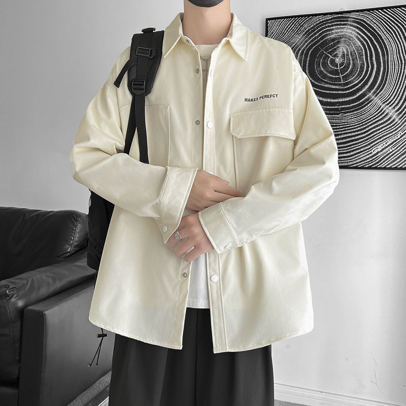 JK2025男士外套衬衫长袖衬衣春秋冬装夹克工装上衣服常规30加厚40,男装夹克,四季星座303A