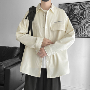 JK2025男士外套衬衫长袖衬衣春秋冬装夹克工装上衣服常规30加厚40图片