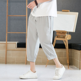 七分裤男夏季薄款冰丝宽松大码运动休闲短裤高街ins潮流K970P17，男装牛仔裤，四季星座303A