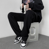 编织绳休闲裤男大码运动卫裤直筒宽松阔腿裤高街ins潮裤子K28，男装休闲裤，四季星座303A