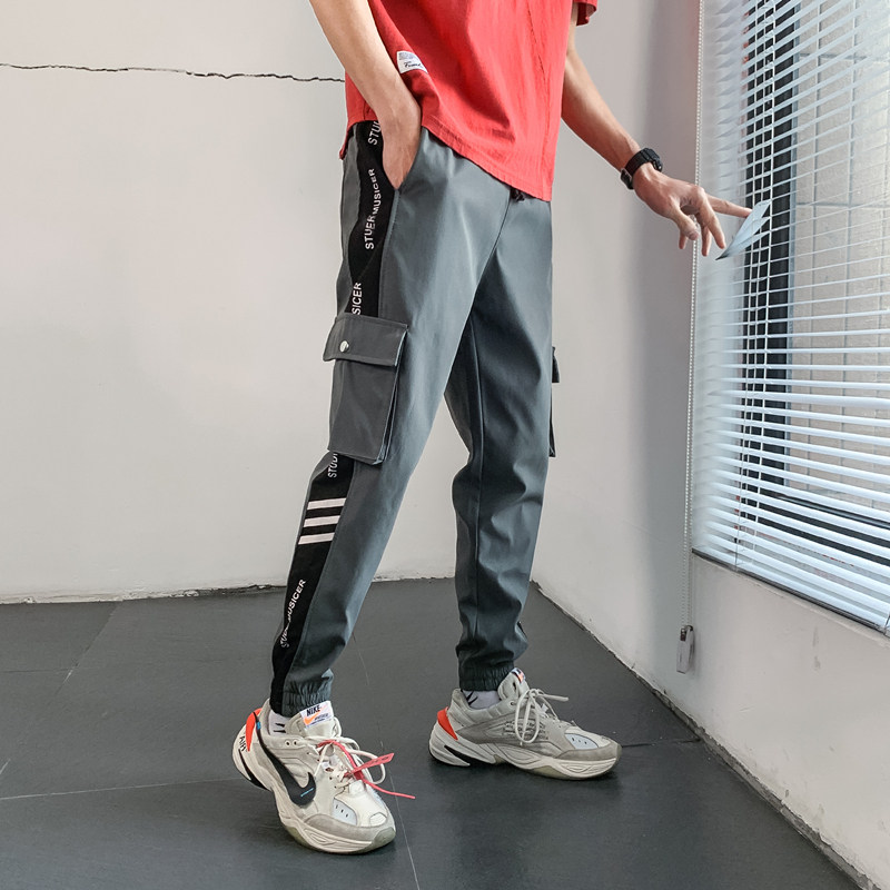 2022春款男休闲裤束脚裤运动裤哈伦裤子九分裤工装长裤 K1210-P25图片