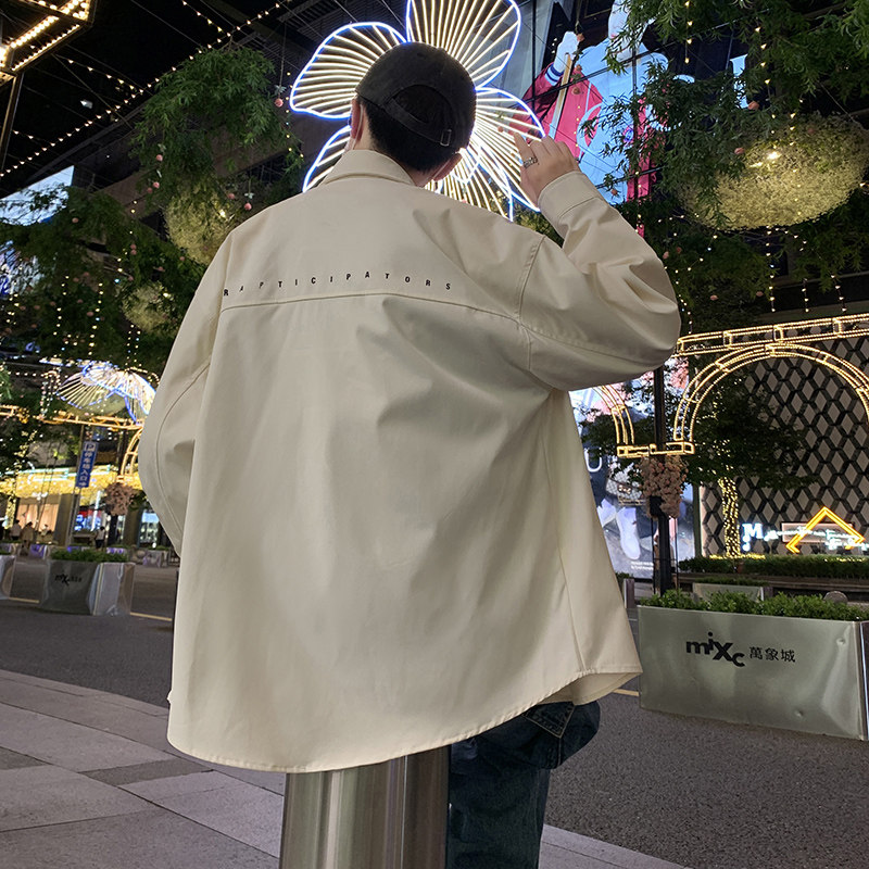 JK2025春秋男装外套夹克衫长袖衬衫工装衬衣日系秋装常规30加绒40,男装夹克,四季星座303A