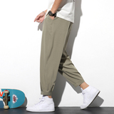 2026新款轻薄冰丝休闲裤裤子男学生运动直筒西装裤九分裤K950，男装西服套装，四季星座303A