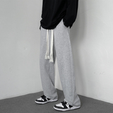 高街裤子男女春秋垂坠休闲宽松百搭直筒冬黑色潮牌运动卫裤K28，男装休闲裤，四季星座303A