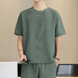 冰丝纯色亚麻短裤男夏棉麻五分裤宽松裤子K11-p18，男装牛仔裤，四季星座303A