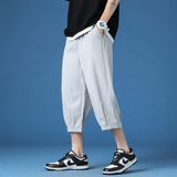 七分裤男士短裤夏季冰丝潮流直筒大码运动休闲八分中裤子K970P17，男装牛仔裤，四季星座303A