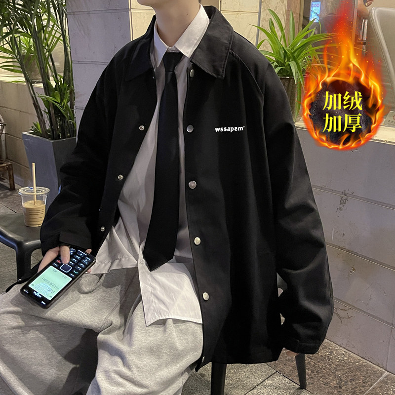 美式棒球服春秋新款ins大码宽松男休闲夹克JK2021常规P32加绒P42,男装夹克,四季星座303A