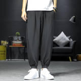 裤子男韩版潮流休闲宽松直筒阔腿裤春夏季薄款百搭哈伦九分裤K91，男装休闲裤，四季星座303A