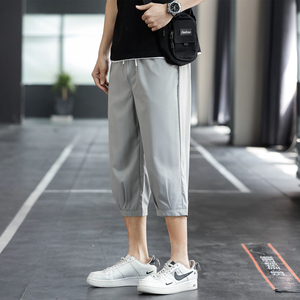七分裤男士短裤夏季冰丝潮流直筒大码运动休闲八分中裤子 K970P17，男装牛仔裤，四季星座303A