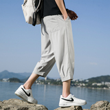 七分裤男夏季薄款冰丝宽松大码运动休闲短裤高街ins潮流K970P17，男装牛仔裤，四季星座303A