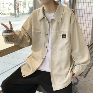 灯芯绒衬衫男秋冬加绒加厚宽松美式潮流外套JK2022常规30加绒40图片