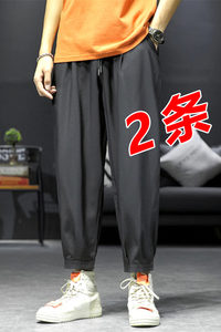 垂感冰丝休闲裤男西裤宽松速干空调裤夏季超薄款K950+K91图片
