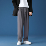 垂感冰丝休闲裤男西裤宽松速干空调裤夏季超薄款九分裤K2066P25，男装西裤，四季星座303A