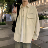 JK2025春秋男装外套夹克衫长袖衬衫工装衬衣日系秋装常规30加绒40，男装夹克，四季星座303A