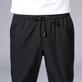 夏季男休闲裤薄款韩版修身运动长裤子冰丝小脚松紧腰裤K011+K022，女装休闲裤，四季星座303A